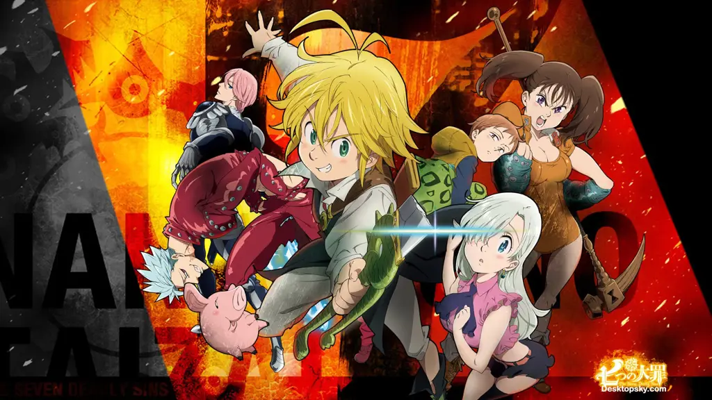 Gambar seluruh karakter The Seven Deadly Sins