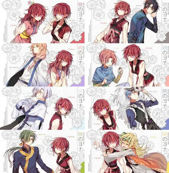 Gambar para karakter Akatsuki no Yona