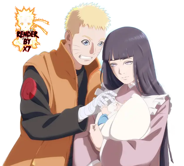 Potret keluarga Naruto dan Hinata setelah menikah.