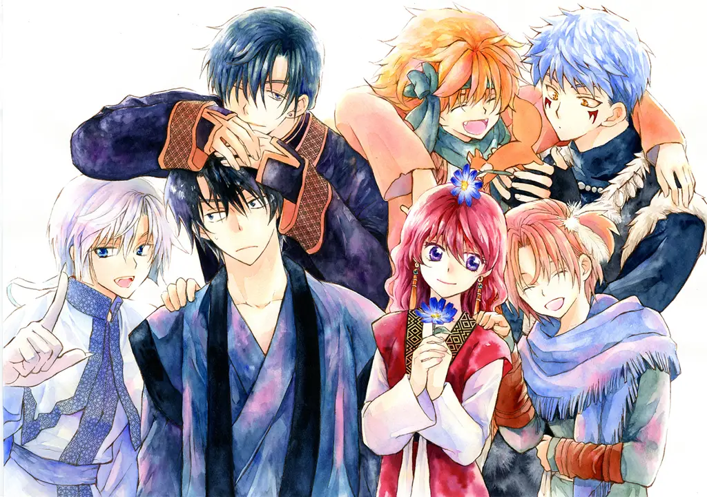 Gambar semua karakter utama Yona of the Dawn