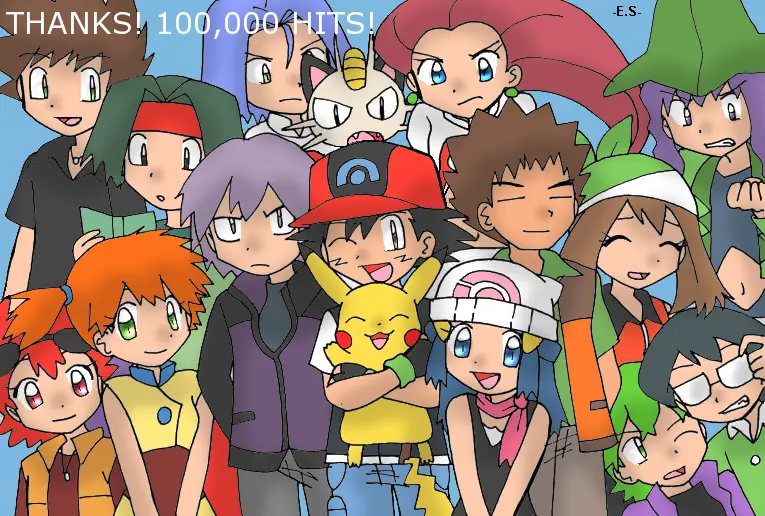 Gambar karakter Pokemon bersama