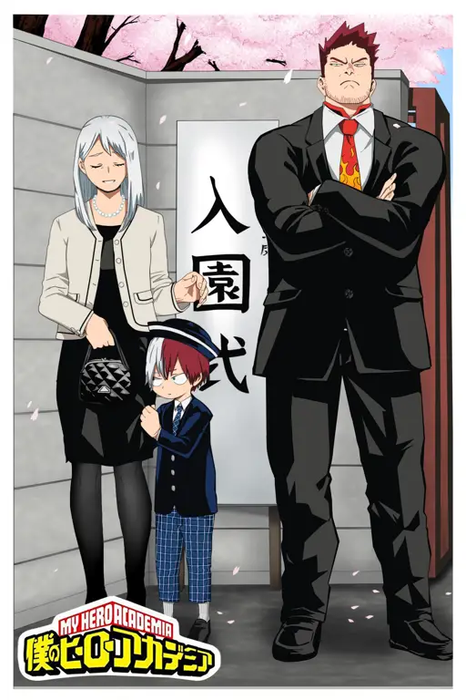 Gambar keluarga Todoroki dalam My Hero Academia