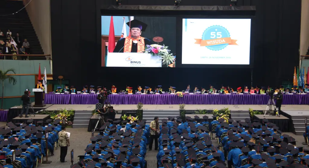 Upacara wisuda mahasiswa Binus Animation