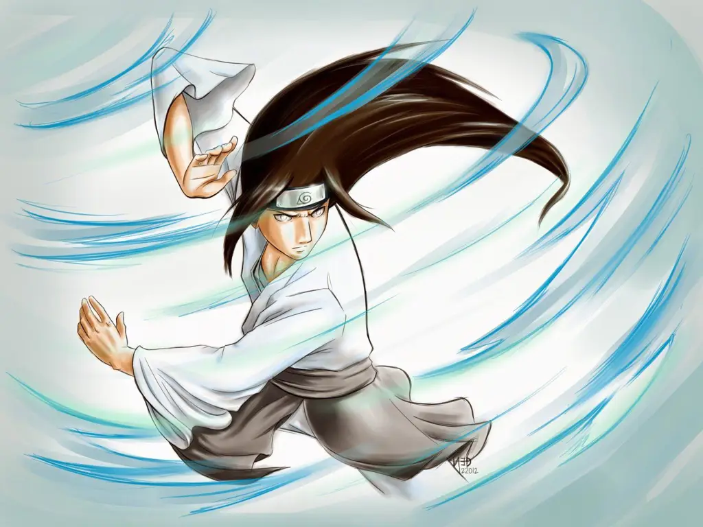 Neji Hyuga menggunakan Byakugan