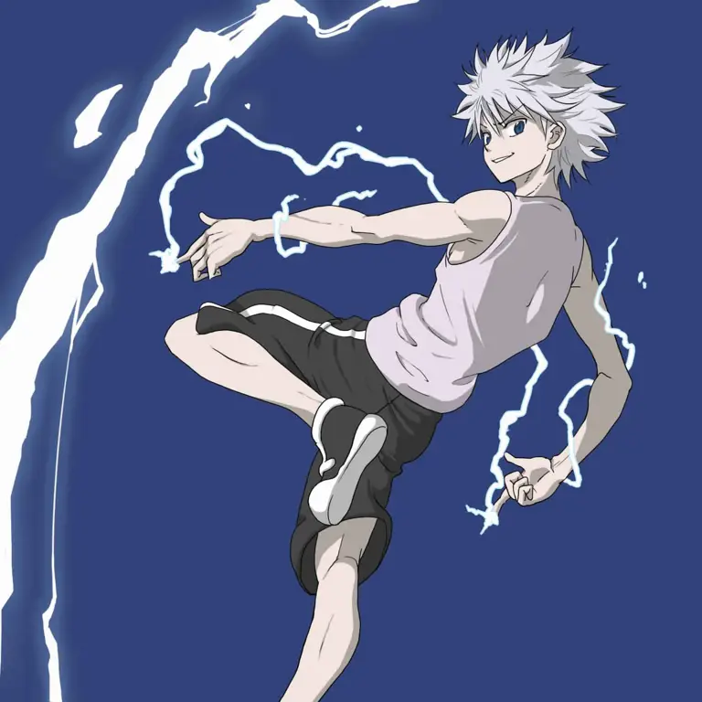 Gambar Killua Zoldyck dalam anime Hunter x Hunter