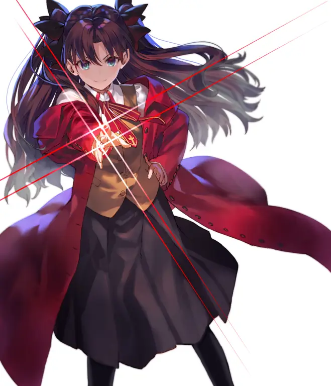 Rin Tohsaka menggunakan sihir