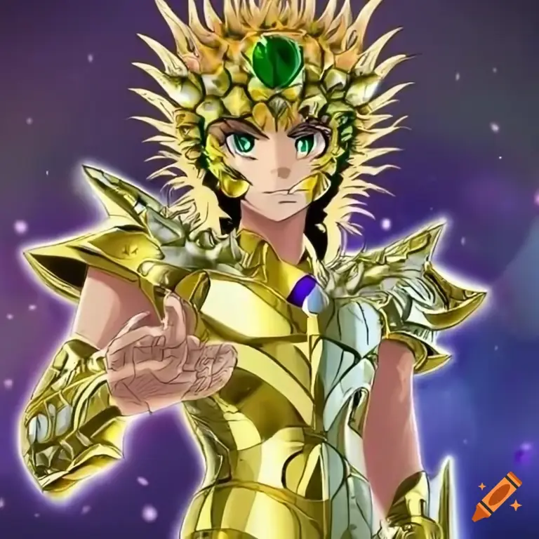 Baju zirah para Saint Seiya yang berkilauan.