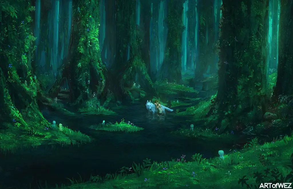 Roh Hutan, karakter utama lainnya dalam film Princess Mononoke.