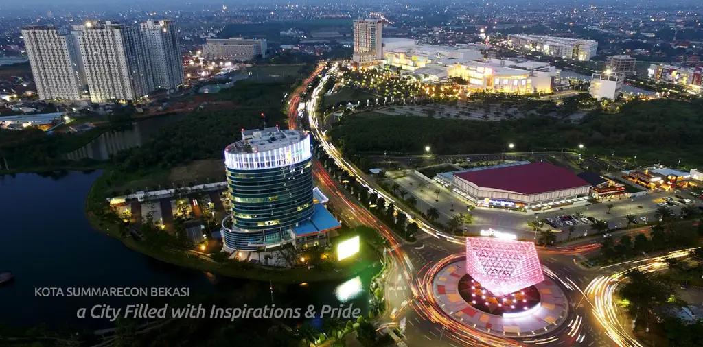 Foto eksterior restoran Bandar Djakarta Summarecon Bekasi yang megah dan modern.