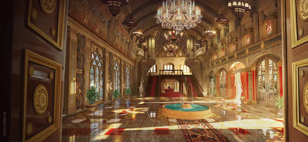 Gambar interior istana anime