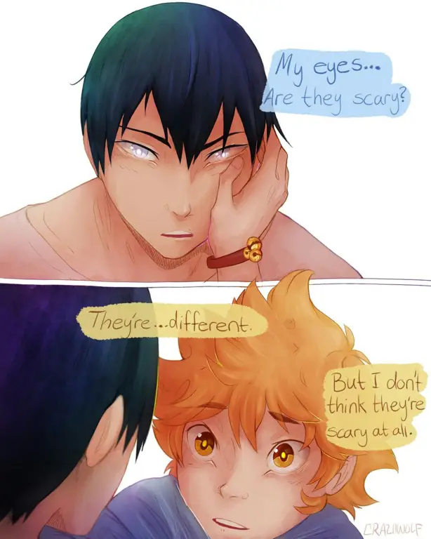 Gambar Hinata Shouyou dan Kageyama Tobio sedang berlatih voli bersama