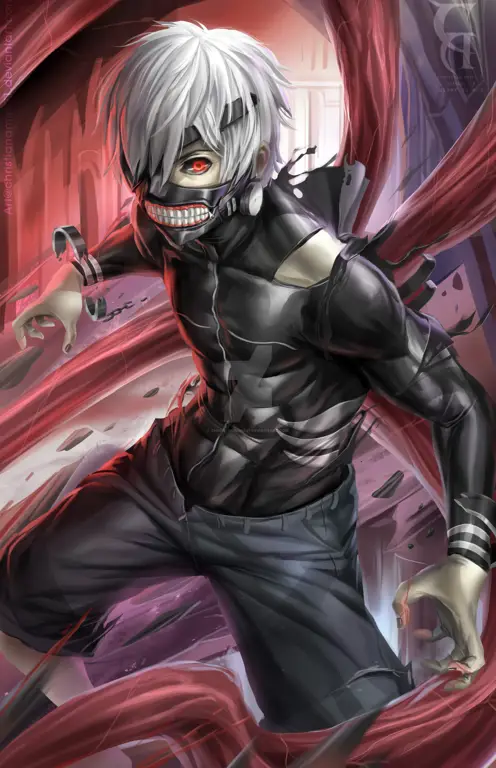 Gambar Ken Kaneki dari Tokyo Ghoul