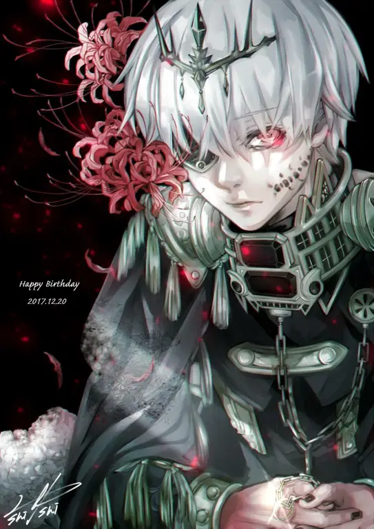 Gambar Ken Kaneki sebagai One Eyed King dengan kualitas HD