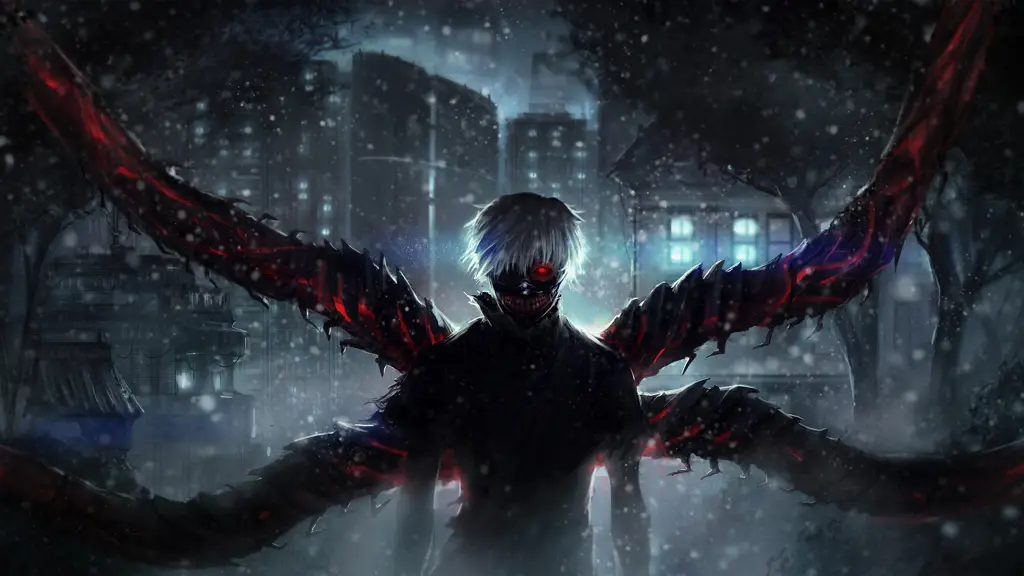 Gambar Ken Kaneki, karakter utama Tokyo Ghoul