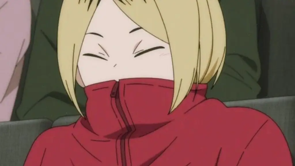 Gambar Kenma Kozume sedang bermain voli