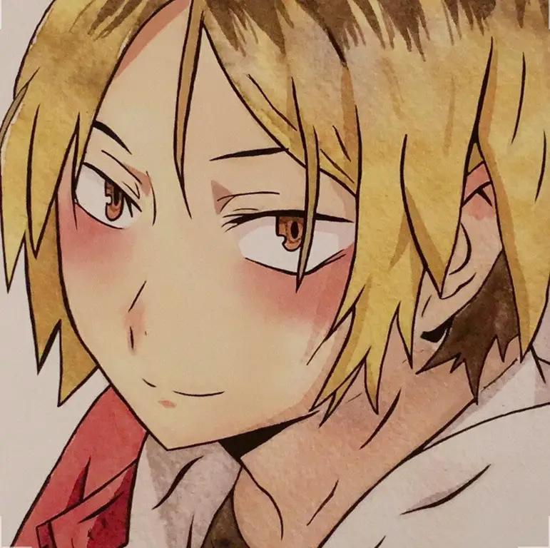 Ilustrasi Kenma Kozume dari anime Haikyuu!!