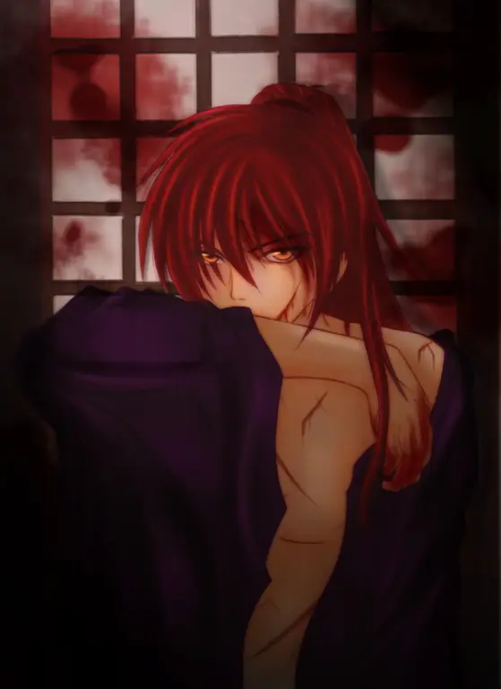 Gambar Himura Kenshin sebagai Battousai