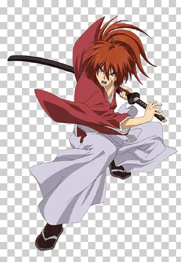 Kenshin dan Kaoru dalam anime Rurouni Kenshin