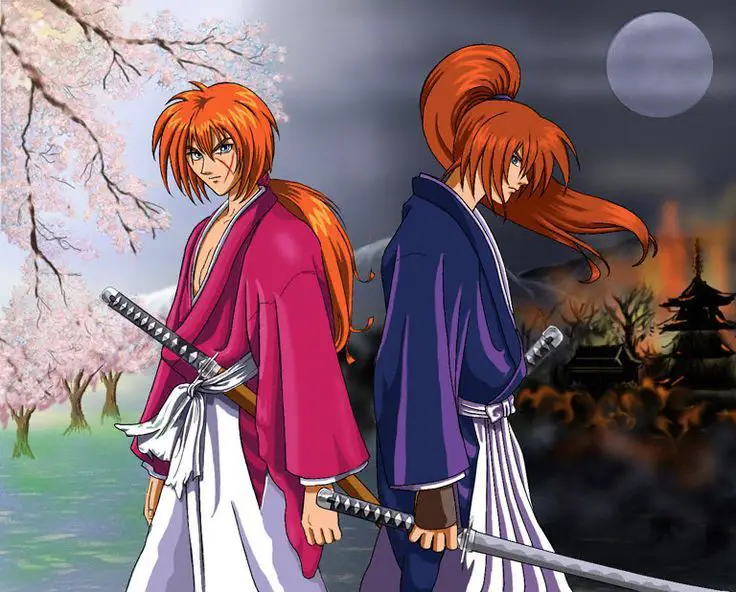 Gambar Kenshin Himura sebagai Battousai