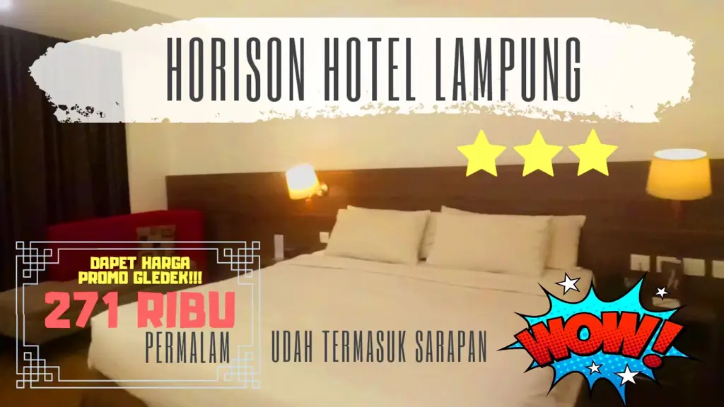 Kamar yang nyaman dan elegan di Hotel Horison Bandar Lampung