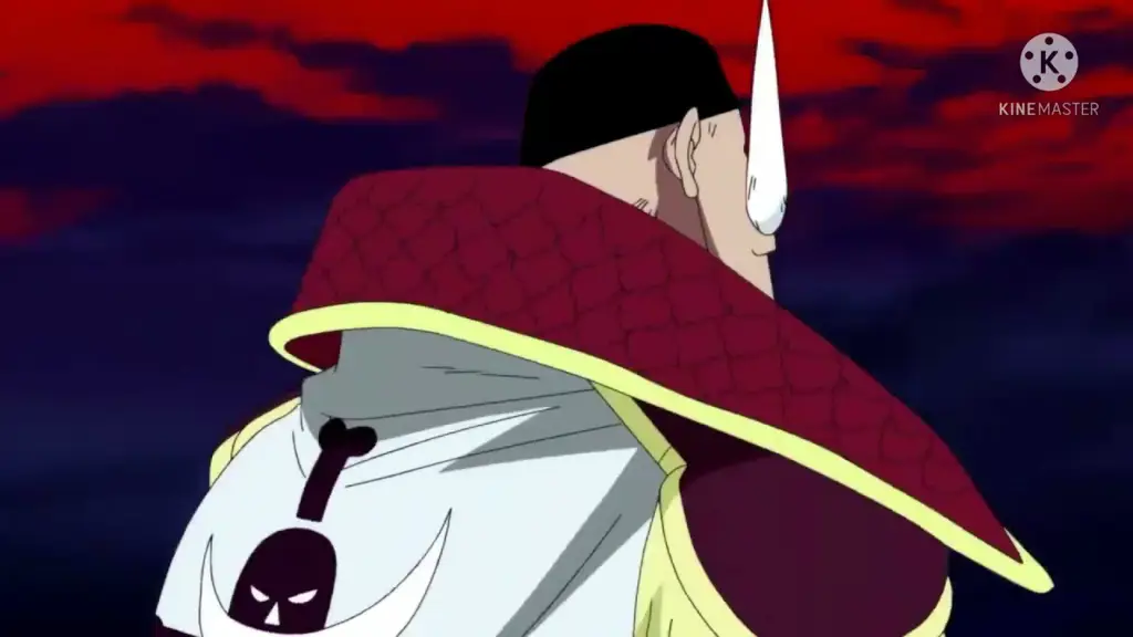 Siluet Whitebeard yang gagah berani di tengah Perang Marineford.