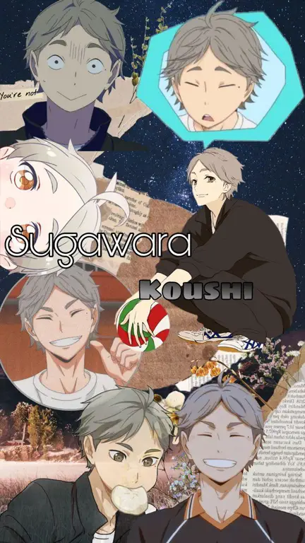 Gambar fanart Sugawara Koushi dari anime Haikyuu!!