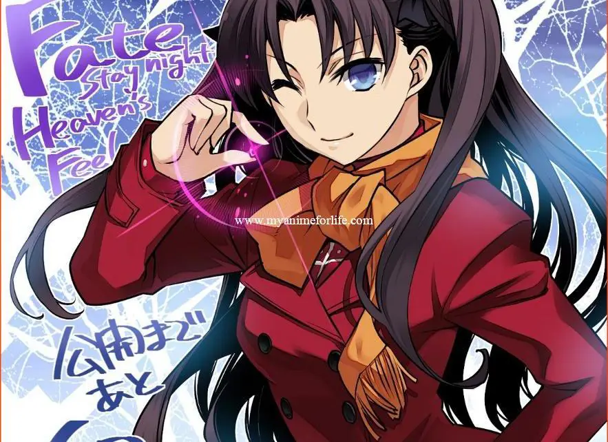 Rin Tohsaka dalam pose percaya diri