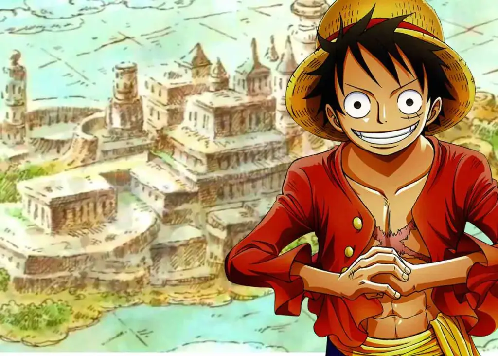 Gambar ilustrasi kerajaan kuno di One Piece