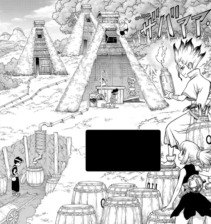 Kerajaan Sains yang terus berkembang dalam Dr. Stone Season 3 Gambar Kerajaan Sains dalam Dr. Stone Season 3