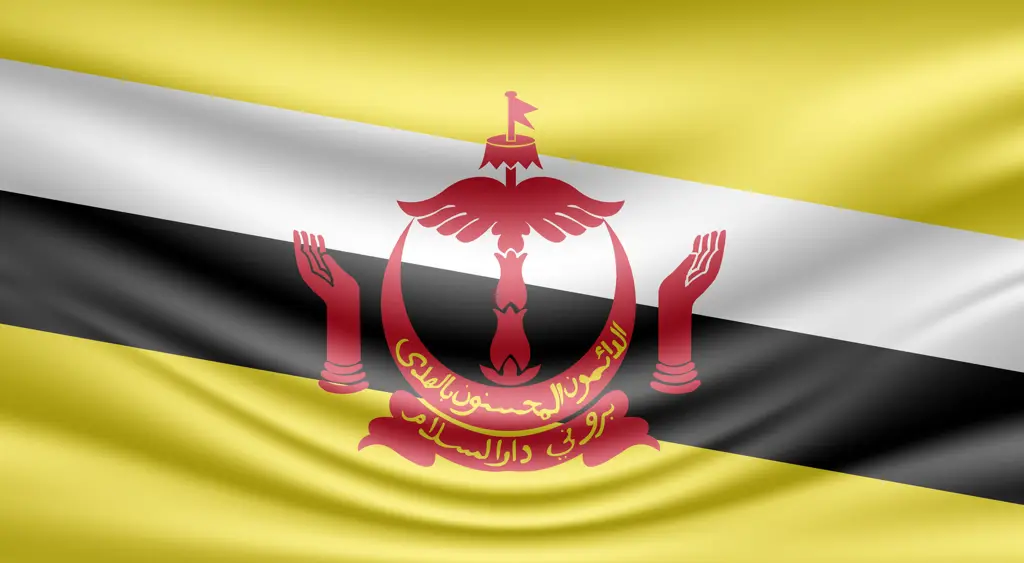 Bendera Brunei Darussalam dan Indonesia