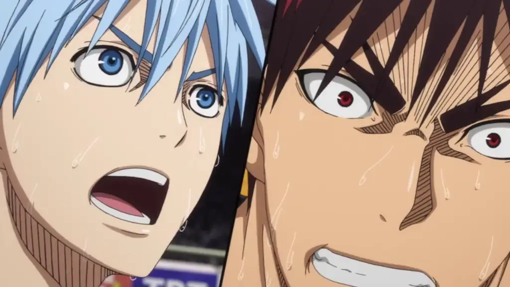 Gambar Kuroko Tetsuya dan Kagami Taiga bermain basket