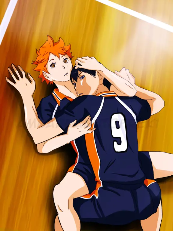 Hinata dan Kageyama dalam pertandingan sengit di Haikyuu!! Season 4 Episode 20