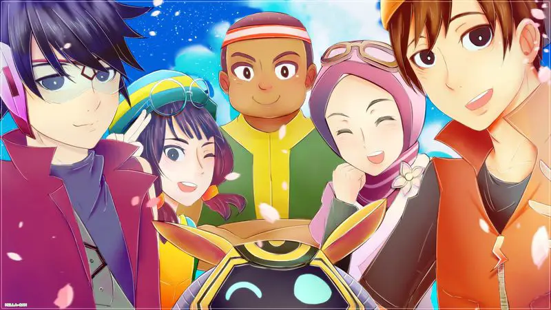 Boboiboy dan teman-teman bekerja sama dalam sebuah misi