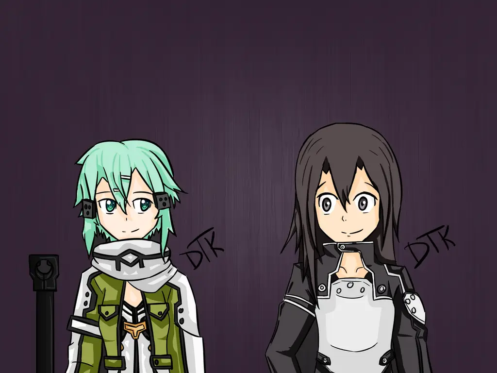 Sinon dan Kirito di GGO