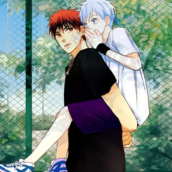 Kuroko dan Kagami dalam pertandingan sengit