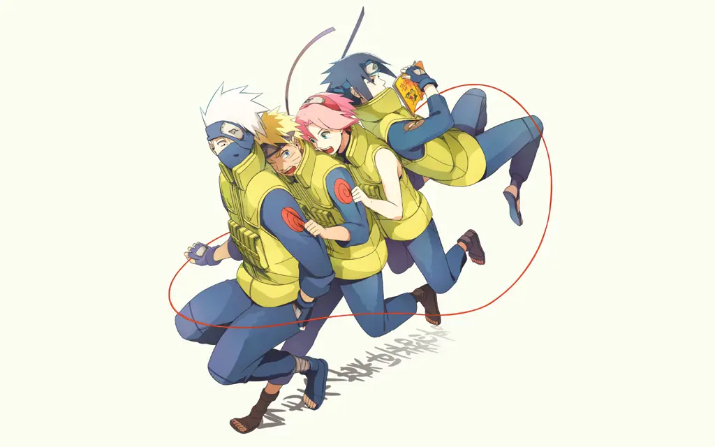 Gambar Naruto dan Sasuke bekerja sama