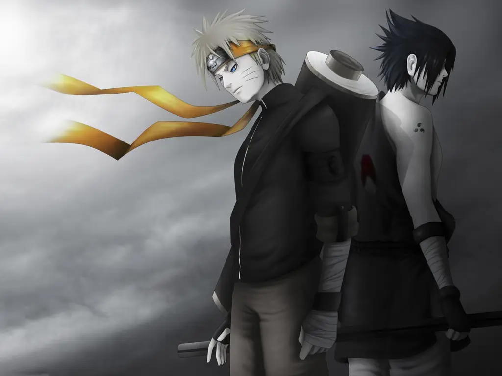 Kerjasama Naruto dan Sasuke Naruto dan Sasuke beraksi bersama