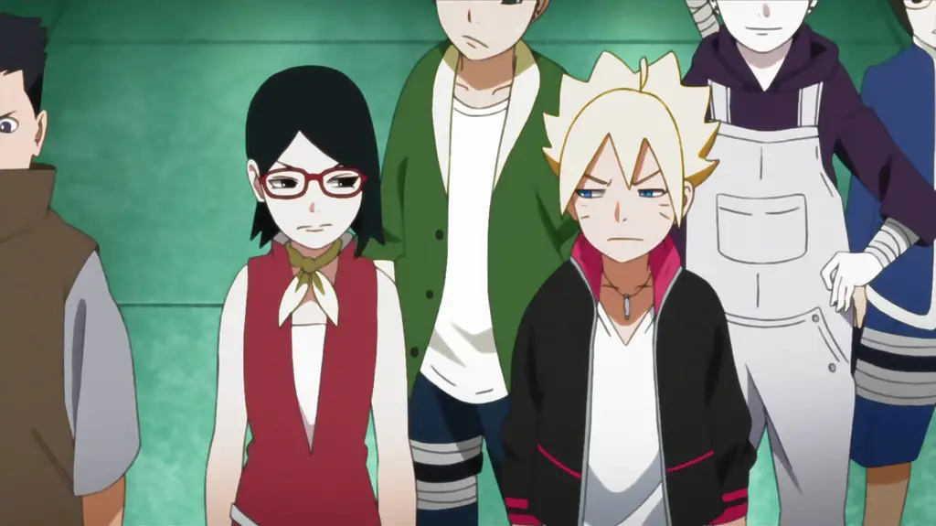 Gambar Boruto dan Sarada bekerja sama