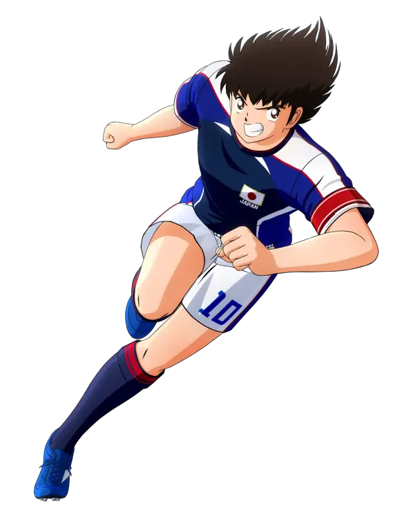 Para pemain Captain Tsubasa sedang bermain bola