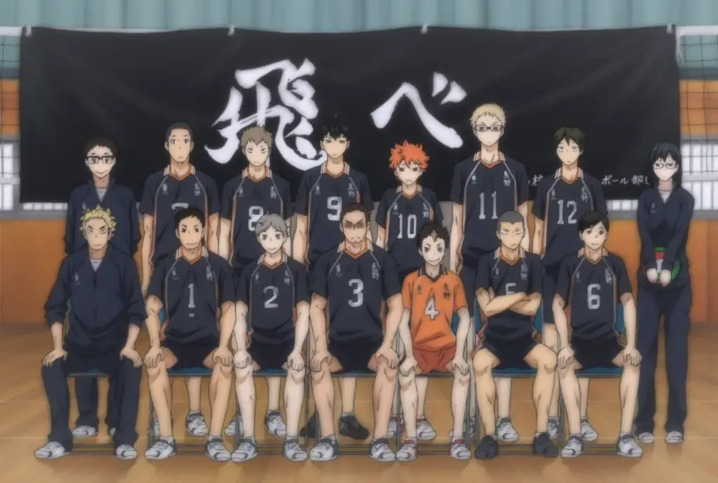 Tim voli SMA Karasuno dalam anime Haikyuu!!