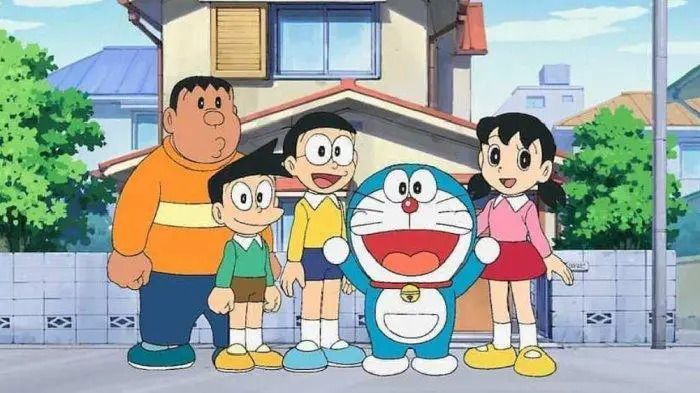 Nobita dan teman-temannya bekerja sama dalam petualangan