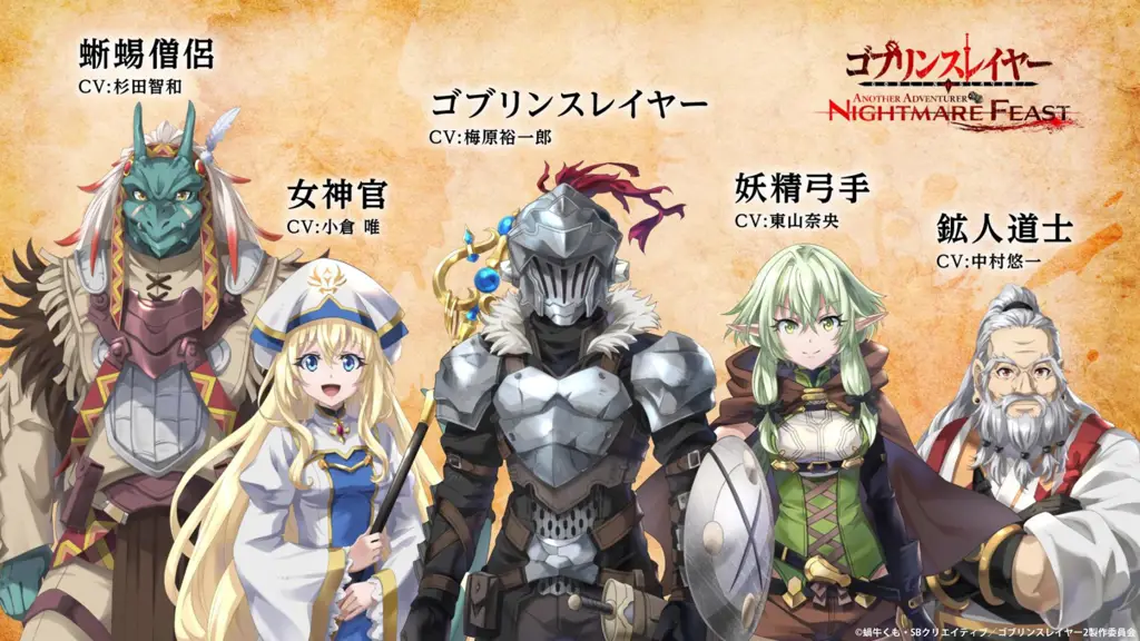 Para karakter Goblin Slayer berkumpul