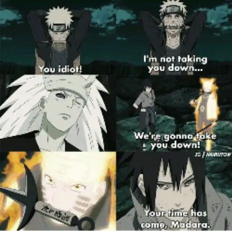 Kerjasama tim Naruto dan Sasuke