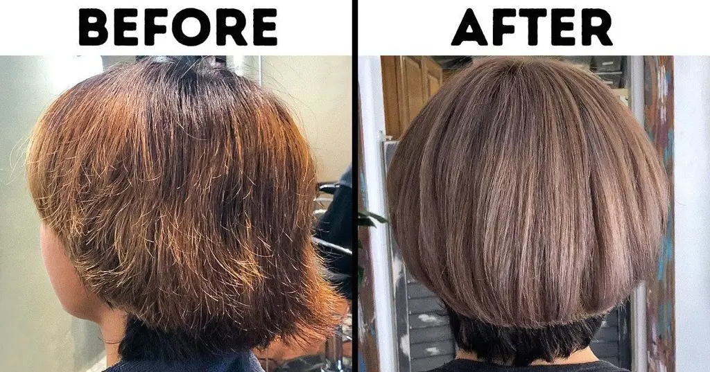 Contoh rambut rusak akibat bleaching yang salah