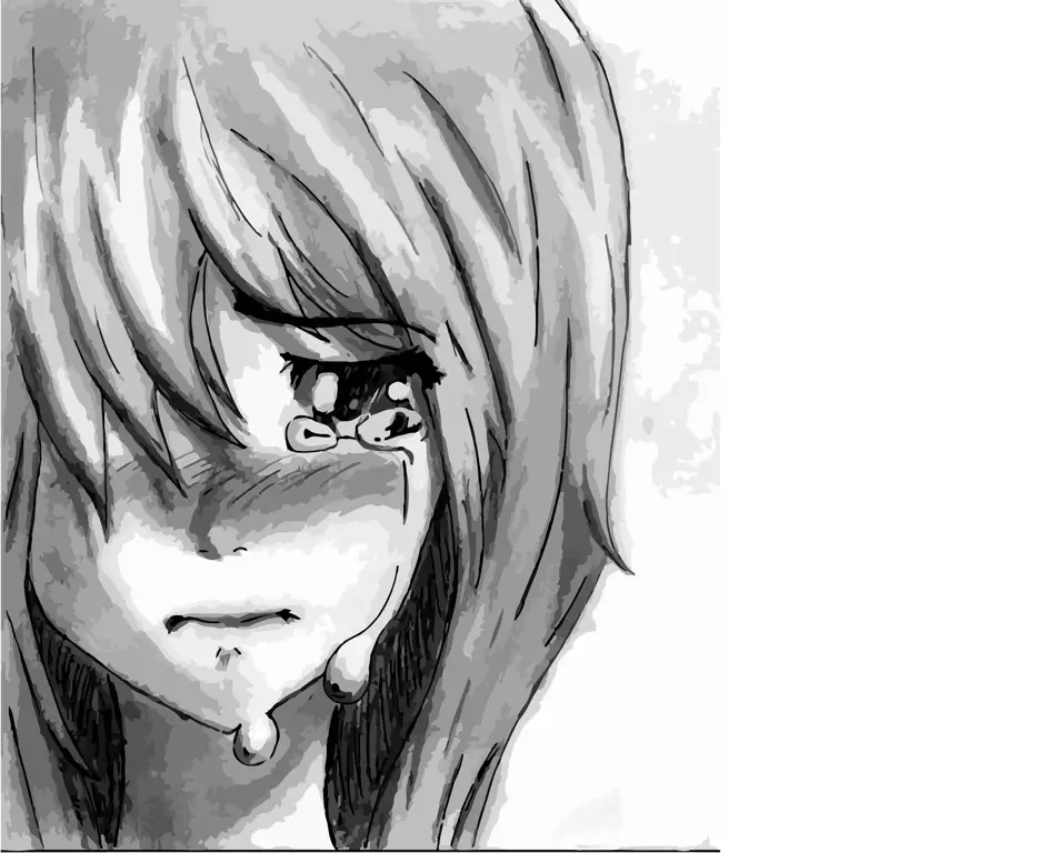Kesepian dan Kesedihan Gambar seorang gadis anime yang terlihat sedih dan sendirian