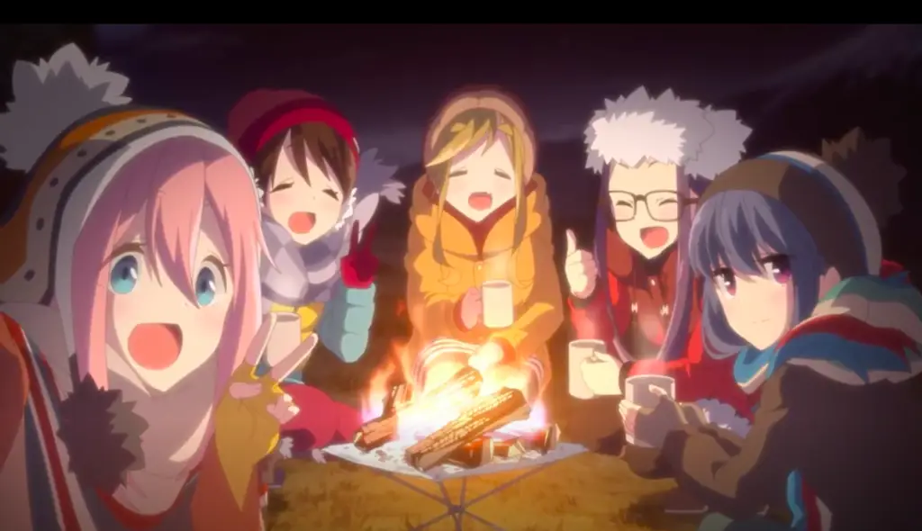 Adegan berkemah di film Yuru Camp△ Movie