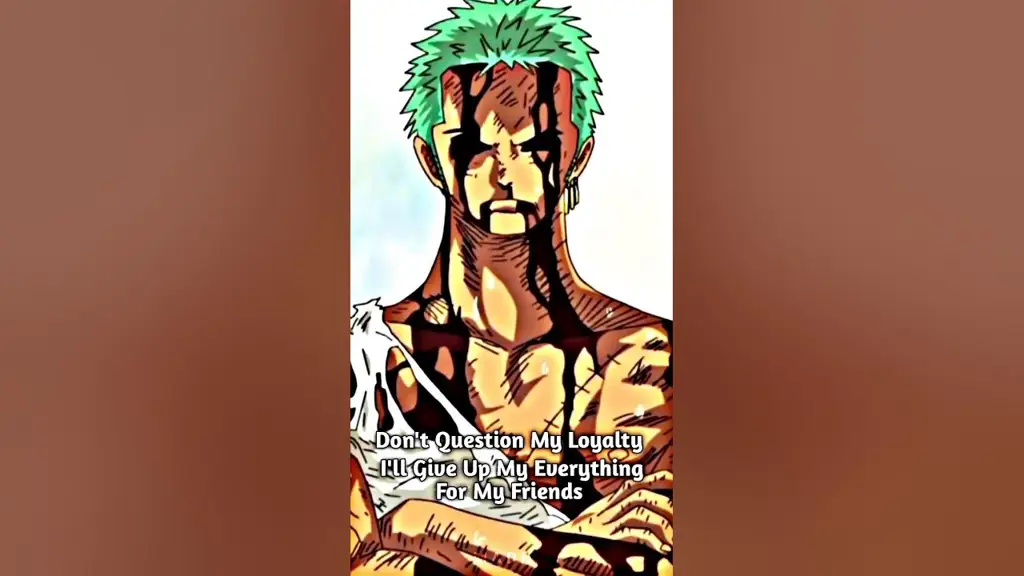 Zoro menunjukkan kesetiaan pada Luffy dan kru Topi Jerami