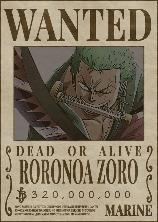 Zoro menunjukkan kesetiaannya kepada Luffy dan kru Topi Jerami