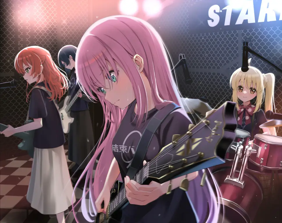 Adegan konser Kessoku Band dalam anime Bocchi the Rock!