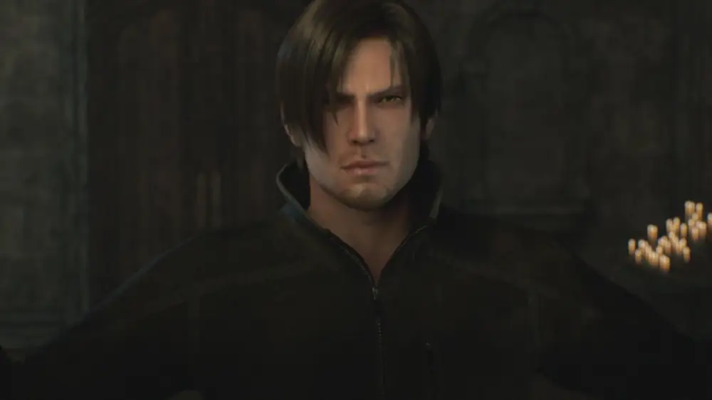 Leon S. Kennedy dalam aksi di Resident Evil: Damnation